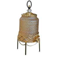 Vente en gros de chariot de chambre de cuisine royale arabe de luxe du Moyen-Orient chariot de service d'hôtel chariot de thé royal à 3 étages doré antique