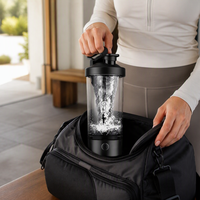 Kedatangan Terbaru Portable Tritan Push Button USB Rechargeable Low Noise Mixer Cup Pembersihan Satu Sentuhan Outdoor Mobil Protein Shake