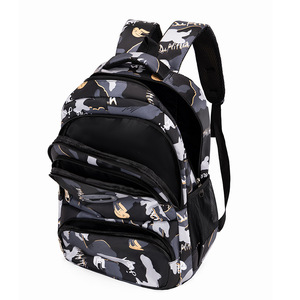 Printed Graffiti Cartoon Student <b>Backpack</b> <b>Large</b> <b>Capacity</b> Commuter <b>Backpack</b> Men's Casual Travel <b>Backpack</b> - Product Image 4