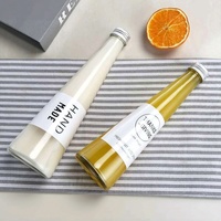 Bouteille conique en verre pour jus, boissons à emporter, thé au lait, vin de fruits, style nordique, modèle tendance, vente en gros