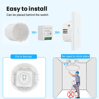 Module d'interrupteur WiFi+RF433 Tuya Mini 16A avec application Smart Life, contrôle bidirectionnel, interrupteur intelligent pour la maison, compatible avec Alexa, Google Home