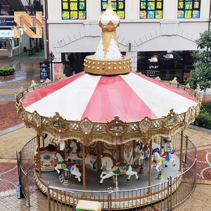 Carrusel Clásico de 16 Asientos, 5kw, 7m de Diámetro, Atracción Familiar para Parques Temáticos, Centros Comerciales, Uso en Interiores/Exteriores - Product Image 3