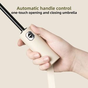 Wholesale 24 Ribs <b>Windproof</b> Pongee Travel Folding <b>Umbrella</b> With Fiber Frame Logo Print Business UV Automatic - Product Image 3