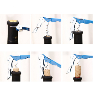 Tire-bouchon professionnel 3-en-1 en acier inoxydable avec logo personnalisé, ouvre-bouteille portable pour sommelier - Product Image 5