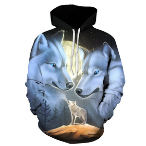 Popolare serie di animali Hoddies per gli uomini abbigliamento sportivo <span class=keywords><strong>lupo</strong></span> leone Panda Street Wear felpa con cappuccio Unisex in poliestere di alta qualità - Product Image 4