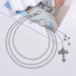 European American Hip Hop <b>Cross</b> <b>Chain</b> Waist <b>Chain</b> Zinc Alloy Casual Fashion Body <b>Chain</b> Multi Layered Metal Pendant - Product Image 6