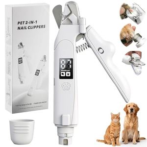 Upgraded 2-in-1 Automatic Electric <b>Dog</b> Nail Grinder and Clipper with Portable Design Battery-Powered USB Charging LED <b>Light</b> - Product Image 1