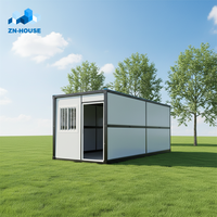 Maison mobile de luxe en conteneur Zhongnan, maison modulaire préfabriquée, maison pliable avec mur en verre, maison en conteneur