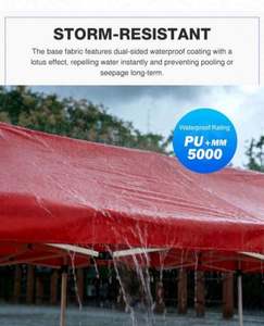 Tente pliante télescopique automatique en PVC, gazebo de 5 m de large, auvent imperméable pour événements extérieurs, fêtes, mariages, glamping, pop-up - Product Image 4
