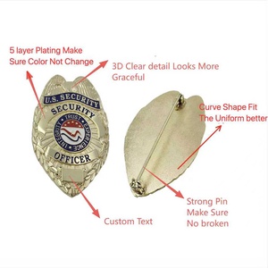 Op maat gemaakte zinken legering beschermhoes voor detective-insigne met portemonnee - Product Image 4