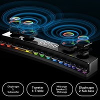 Speaker Gaming PC Nirkabel 5.3 Baru dengan Subwoofer Stereo 3D, Warna Cerah, Plastik, dan Baterai Internal