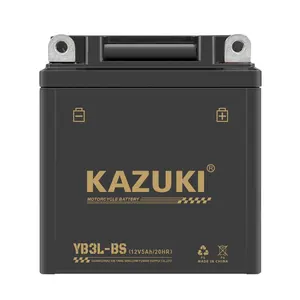 KAZUKI YB3 baterai asam timbal bebas perawatan sepeda motor, umur pemakaian panjang, cocok untuk benua baru Honda, Taiko antik,