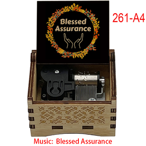 Cadeaux uniques en bois, boîtes à musique chrétiennes avec des chansons religieuses, Amazing Grace / Blessed Assurance - Product Image 4