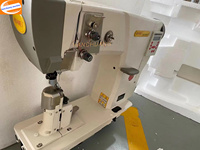 Machine à coudre à rouleau à une aiguille à entraînement direct pour chaussures en cuir, chapeaux, sacs et bagages