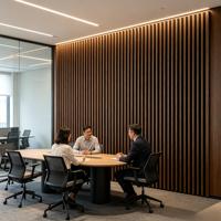 Panneau acoustique en PS de qualité architecturale, design flexible et courbé, pour aéroport, gare, centre de transit, panneau de contrôle du bruit