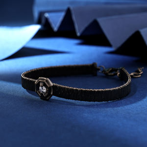 สร้อยข้อมือเงินแท้ 925 ชุบโรเดียมสีดำ ประดับมุกน้ำจืดทรงเรขาคณิต ประดับเพชรซิร์คอน ดีไซน์ทันสมัย สไตล์คริสเตียน คุณภาพสูง สวยงาม สำหรับโปรโมชั่น - Product Image 5