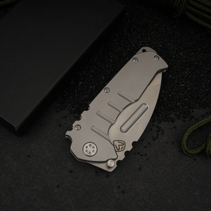 Medford Full Steel Folding Knife D2 Steel Blade Spear Point <b>Camping</b> Knife DIY Industrial Grade OEM ODM Customization - Product Image 2