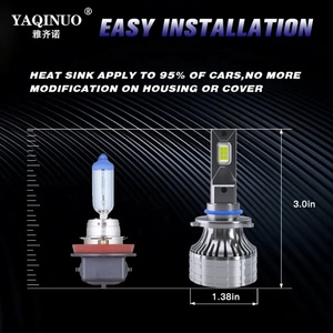 อะไหล่และอุปกรณ์ตกแต่งรถยนต์ XOVY ระบบไฟส่องสว่าง D55 ไฟหน้า LED 9005 80w ชิป 3570 สว่างพิเศษ 6500k อายุการใช้งานยาวนาน - Product Image 6