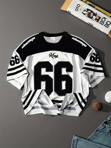 Chicago Kings para Hombre # Camiseta Deportiva 66, Impresión Digital, Negra y Verde, Cuello Redondo, Corte Regular, Transpirable, Anti-Pilling - Product Image 3
