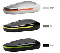 Souris sans fil USB 2.4G mince et fine à LED mini, piles AAA*2, pour PC et ordinateur portable, en stock