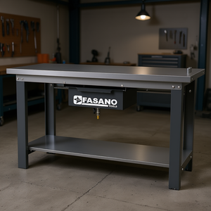 Fasano Tools Workbench Steel Top 72 In X 30 In With Storage Shelf And Tool <b>Drawer</b> For <b>Workshop</b> Use - Product Image 3