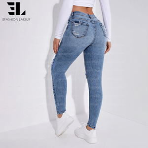 LARSUR Xintang Guangzhou China, Fábrica de Jeans de Mezclilla, Fabricante, Proveedor, Mayorista, Jeans Clásicos Ajustados para <span class=keywords><strong>Mujer</strong></span> - Product Image 3