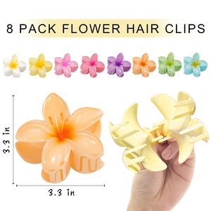Lot de 3 pinces à cheveux motif fleur, accessoire de beauté pour femme et fille, idéal pour l'été et la plage, avec emballage cadeau - Product Image 2