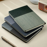 Carnet de notes A5 personnalisé, minimaliste, bicolore, en PU épais, impression UV, 100 feuilles, haute valeur esthétique, pour affaires, papeterie, cadeau