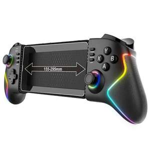 Controlador de Juego Extensible para <span class=keywords><strong>Consola</strong></span>, Compatible con iPhone/Android/Tablet/PC/P4/P3/<span class=keywords><strong>Switch</strong></span>, Controlador de Juego Telescópico Inalámbrico RGB Colorido - Product Image 3
