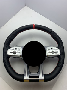 Volante Sportivo Personalizzabile in Pelle e Fibra di Carbonio per <span class=keywords><strong>Mercedes</strong></span> <span class=keywords><strong>C205</strong></span> E W463 X117 W177 Classe A Classe E45 X253 AMG C43 - Product Image 1
