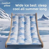 Hamac pour animaux de compagnie avec coussin de refroidissement amovible, imperméable, en bois, pour l'été, imprimé dessin animé tendance, pour chats, intérieur et extérieur