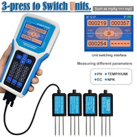 Analyseur de sol portable Testeur de capteur de température et d'humidité de conductivité PH NPK
