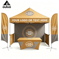 Carpa de Exhibición con Estructura de Acero y Logotipo Personalizado de 10x10 Pies, Capa Única, Lona Oxford 300D Impermeable, Gazebo Cuadrado para Eventos Promocionales