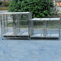 Cage de séparation mobile en acier inoxydable EUR PET pour chiens, avec roulettes et plateau, idéale pour l'élevage et les cliniques vétérinaires