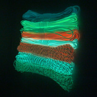 Paracord réfléchissant fluorescent phosphorescent 550 parachute de survie lumineux