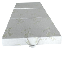 Matelas pliable en bambou Tri Portable avec mousse à mémoire de forme pour le sommeil – Tailles Twin, Full, Single, Queen – Matelas pliant en trois parties