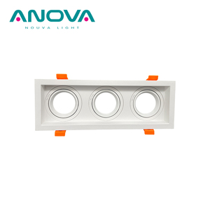 Marco GU10 empotrado Led Down lámpara anillo interior inclinado tres cabezas MR16 Downlight carcasa - Product Image 4