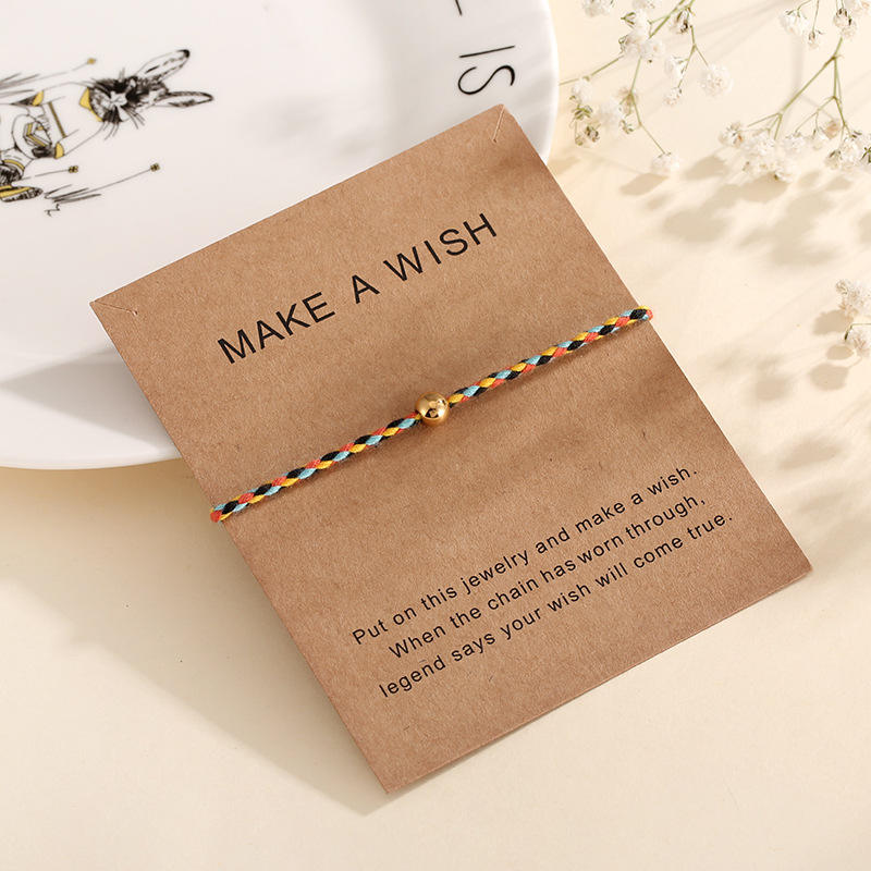 Make A Wish Carta Dell'acciaio Inossidabile di Modo di Perline