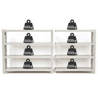 Étagère de rangement en acier multi-niveaux à usage moyen, gain de place, pour atelier et entrepôt