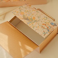 Boîte cadeau portable de luxe personnalisée RTS, fermeture magnétique, boîte en papier jaune pour mariage, impression offset, votre propre logo pour bonbons, chocolat