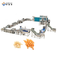 Línea de Procesamiento de Papas Fritas Automática Simplot de Alta Capacidad (800 kg/h), Acero Inoxidable 304, Freidora, Peladora, Lavadora, 1000 kg de Peso, Exportación de Henan