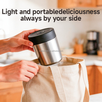 Gobelet à yaourt de bureau en acier inoxydable Lekfre 18,6 OZ, portable et durable avec couvercle