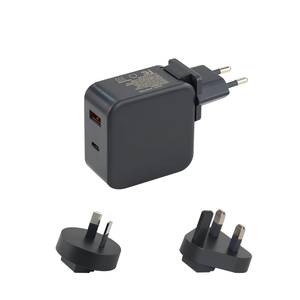 65W PD Du lịch thế giới Adapter quốc tế phổ cắm USB-C adapter với 2 cổng USB sạc nhanh Loại C sạc nhanh - Product Image 1