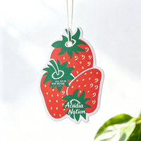 Désodorisant en papier suspendu personnalisé 2026 avec motif de fruits imprimé, pour voiture, maison, hôtel, parfum agréable