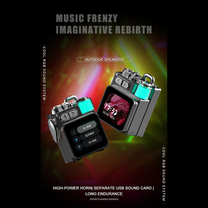 Nhà máy mới xách tay BT 5.3 loa với ánh sáng LED thông minh màn hình cảm ứng <span class=keywords><strong>TF</strong></span> max 32 gam hợp kim loa siêu trầm cho hoạt động ngoài trời dk08 - Product Image 5