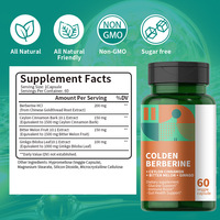 Fabricant de capsules OEM Marque propre Capsules de chlorhydrate de berbérine personnalisables Support Étiquettes personnalisées Capsules de berbérine