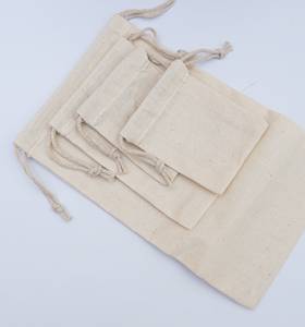 Eco-Friendly Custom Logo Printing Cotton <b>Packaging</b> Shoe Cloth <b>Bags</b> Organic Muslin Drawstring Pouch for <b>Packaging</b> - Product Image 1