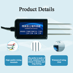 Cảm biến độ ẩm, nhiệt độ, độ ẩm không khí, độ dẫn điện, độ <span class=keywords><strong>pH</strong></span>, NPK, độ mặn tích hợp độ chính xác cao 7 trong 1 TR-THECNPKPH07O cho nông trại thông minh - Product Image 5