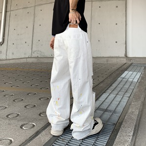 <span class=keywords><strong>Jeans</strong></span> Rectos Lavados Retro 2025 para <span class=keywords><strong>Hombre</strong></span>, Pantalones Vaqueros Holgados de Moda Urbana, Estilo Hip Hop, Desgastados, Y2k - Product Image 5