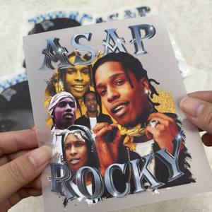 Transfer Panas Plastisol Kustom Grosir, Stiker Press Panas, Desain Setrika, Label Transfer Panas DTF untuk Pakaian - Product Image 2